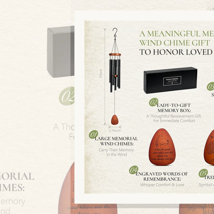 Memorial Wind Chime for the Loss of a Wife