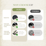 Premium materials closeup with thick aluminum tubes pine wood parts and heavy duty hook
