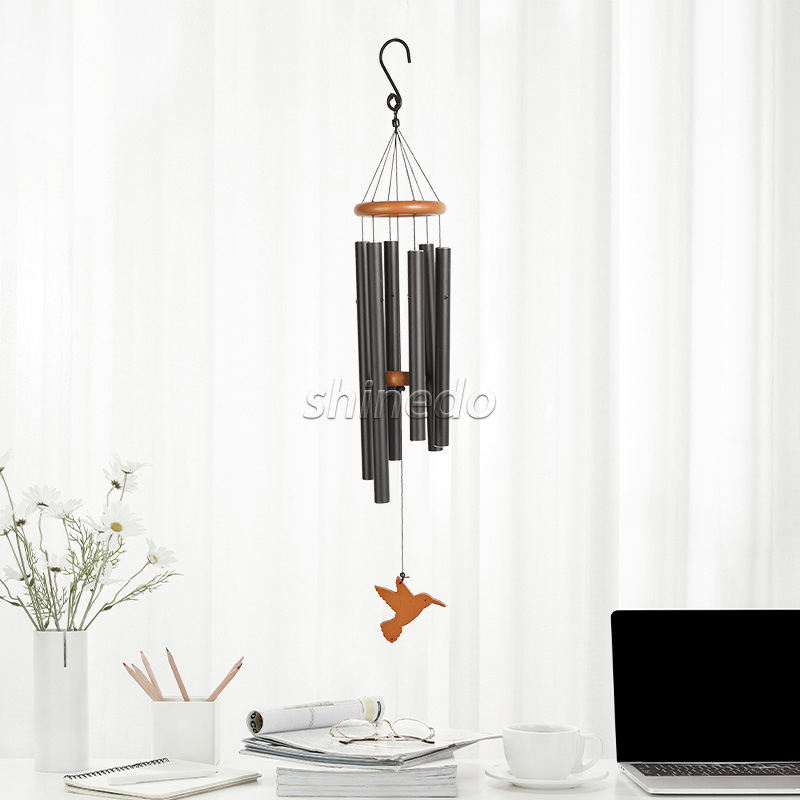 36 Inch Hummingbird Memorial Wind Chime - Elegant Sympathy Gift