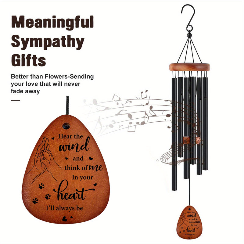 Metal Dog & Cat Memorial Wind Chime - Pet Loss Remembrance
