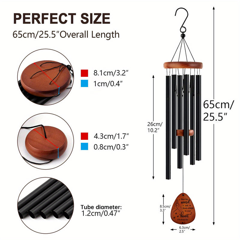 Metal Dog & Cat Memorial Wind Chime - Pet Loss Remembrance